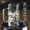 LUXU Drinking Glasses 13 oz With Handle,Set of 4 Thin