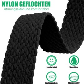 KUBFDL Nylon Watch Strap 20 mm 22 mm Bracelet for Women Men Elastic Smartwatches Replacement Strap Adjustable Quick Release Sport Watch Straps Watch Replacement Strap
