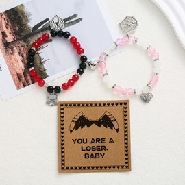 Catnap Matching Bracelets - Hazbin Helluva Boss Matching Bracelets - Smiling Critters Matching Bracelets - Husk and Angel Alastor Bracelets Accessories Preferred Bracelet Gifts for Women Men BFF,