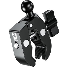 BRCOVAN Aluminum Alloy Handlebar Clamp Mount Base with 17mm TPU Ball for Rails 0.5'' to 2'' in Diameter, Compatible with Bike Motorcycle Phone Mount Holder with 17mm Ball Socket