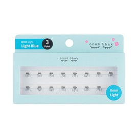 CCAMBBAK Original Looks So Natural False Eyelashes Handmade Lightweight Individual Lashes Extension Lengthening Wisps - Featherlight Synthetic Reusable (8mm Light (Black), 3 Point)