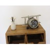 TenFuju Airplane Metal Tabletop Clock Industrial Home Decor Accents for