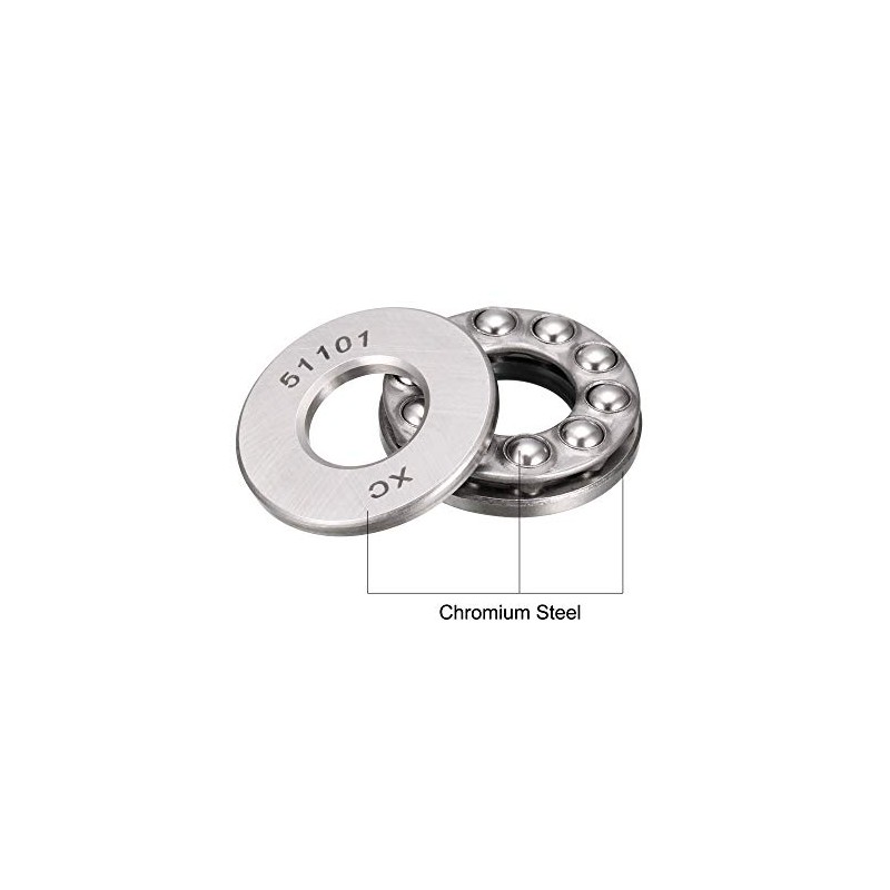 sourcing map 51101 Miniature Thrust Ball Bearing 12mm x 26mm