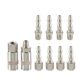 ORAZIO 10PCs 1/4" BSP Air Line Compressor Hose Quick Coupler Connector Couplings Male and Female Fittings Garage Tools 23022016