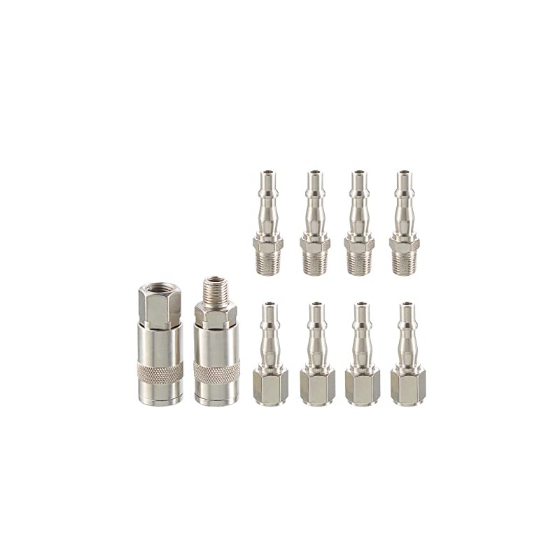 ORAZIO 10PCs 1/4" BSP Air Line Compressor Hose Quick Coupler