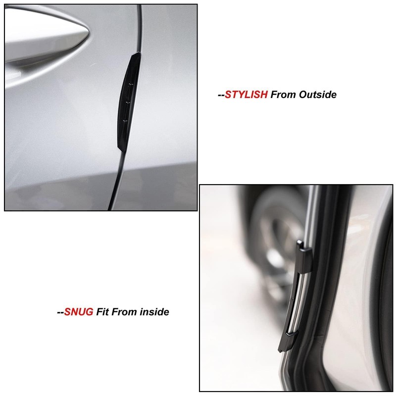 AUTOXBERT 4Pcs Car Door Edge Guards Moulding Trim Edge Anti-Collision