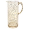 Gold Glittery Acrylic Pitcher - 60 Oz, Clear/Gold, 1 Pc