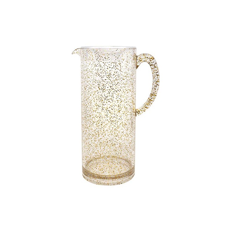 Gold Glittery Acrylic Pitcher - 60 Oz, Clear/Gold, 1 Pc