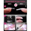 EBANKU Build on Apex Nail Tips 450PCS, Glamorous Pre-shape Medium