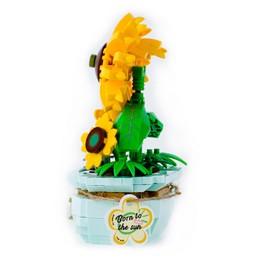 XunYang Mini Blocks Potted Plant Building Sunflowers Set, Flowers Building Blocks for Home Office Decor, Birthday Gifts - 320pcs