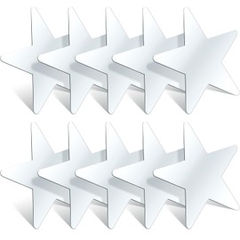 Dandat 10 Pcs Small Mirrors for Crafts Preschool Shatter Proof Plastic Mirror Star Mirror for Kids 6 x 6 Inches Double Sided Acrylic Mirror for Classroom Facial Expression Practice