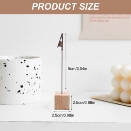 Wooden Photo Holder with Clips, Postcard Holder, Pack of 20 Photo Holders, Memo Clip Holder Stand, Wooden Photo Stand, Note Holder, Photo Holder with Clips, for Home Decoration, Office, Home