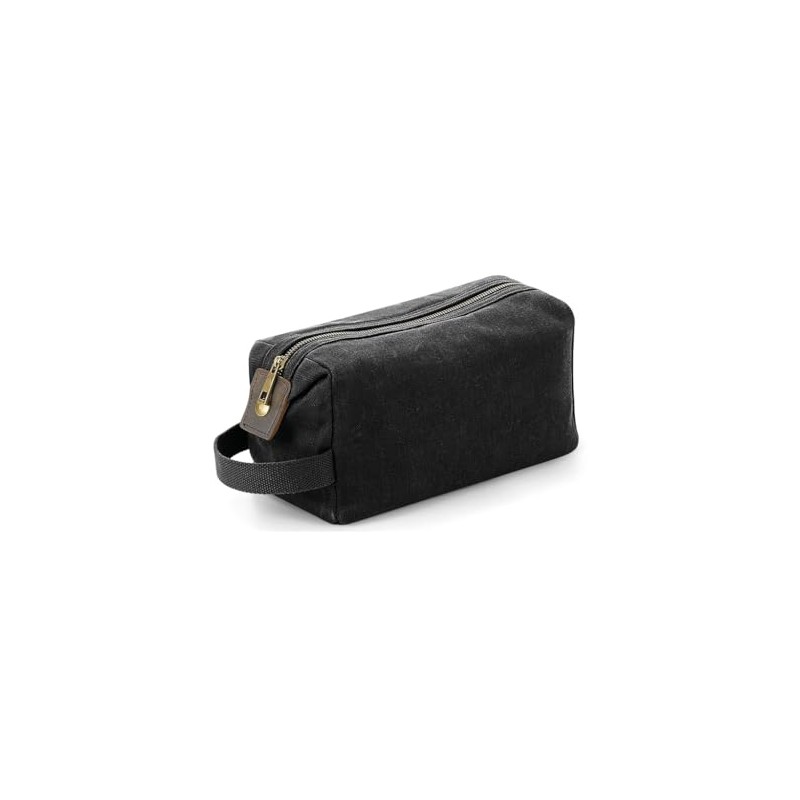 Canvas Duffel Bag Toiletry Wash Bag, Black
