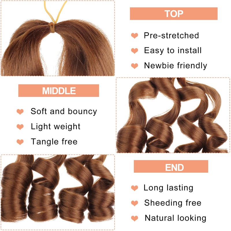 Mscat 18 Inch 8 Packs Pre Stretched French Curly Braiding