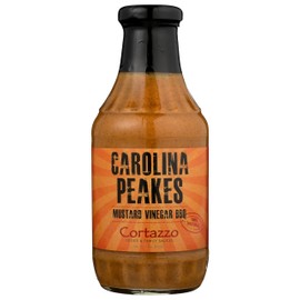 Cortazzo Carolina Peakes Mustard BBQ Sauce - Mustard & Vinegar Based Gourment BBQ Sauce Made with Fresh & All-Natural Ingredients | Non GMO, Vegan, Gluten Free
