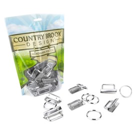 Country Brook Design - 1 1/2 Inch Key Chain Fob Wristlet Hardware Set with Key Ring (Pack of 10)