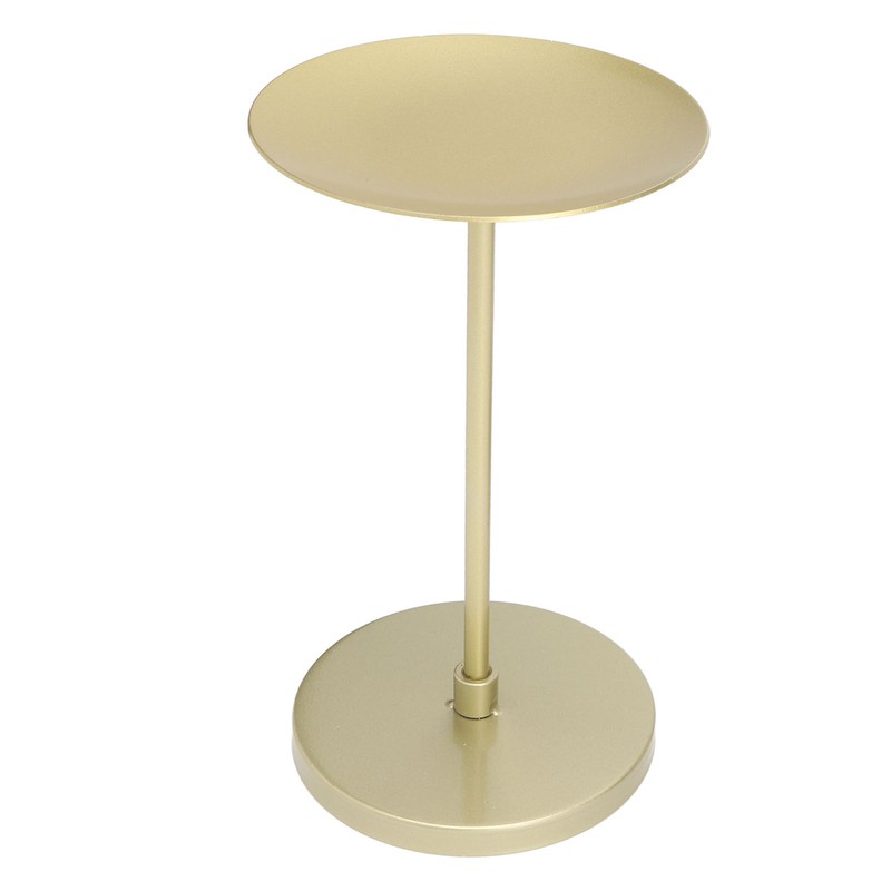 Gold Pillar Candle Holder Double Sided Use Rust Prevention Iron