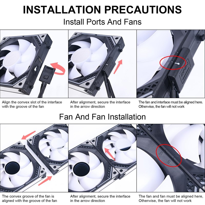 DS Wireless Assembled Case Fans, Case Fans, 120MM LED Fans