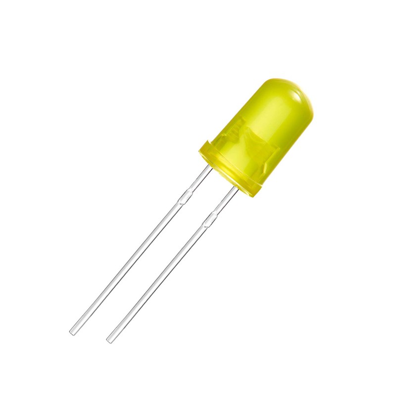 CHANZON 100 pcs 5mm Yellow Diffused LED Diode Lights (Colored