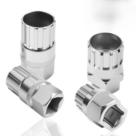 4PCS Flywheel Remover Set, Cassette Removal Tool, Cassette and Freewheel Removal Tool for Mountain Bike and Road Bikes, for Shimano Sunrace Sram Dnp 6 7 8 9 10 11 Speed Steel Bottom Bracket Repair