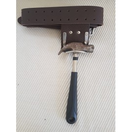 Leather Tool Belt & Hammer Holder | BBI 2 in 1 Tools Holder | Brown Leather Tool Belt Hammer | UK Sale