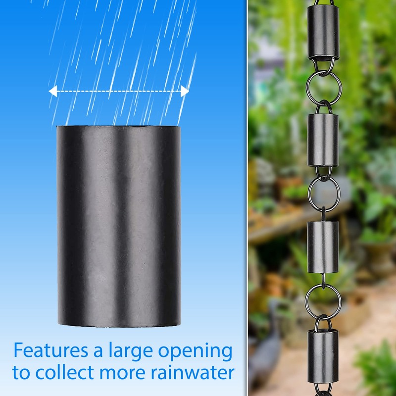 Rain Chains Pacific - Channel Link Rain Chain 8.5 FT