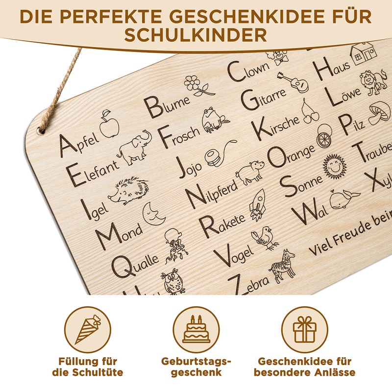 Glitzkind ABC Learning Board, Filling Contents for School Cone Sugar