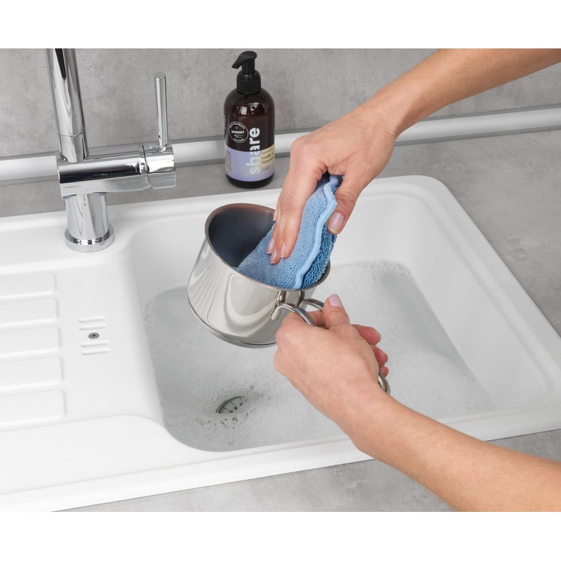 WENKO Microfibre Washing Up Sponge Miko Set of 2 Dish