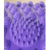 Lyyxjsltd フットマッサージマット、フットヨガマッサージ指圧ボードマット、フットマッサージリリーフパッド、フットリラクゼーションマッサージマット、疲労軽減ウォークストーンツボマット、家庭用フィットネス機器 (パープル, 37CM)