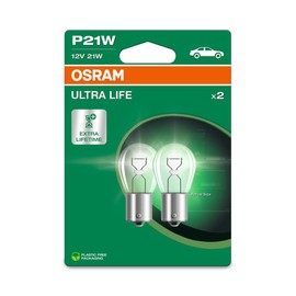 OSRAM ULTRA LIFE, P21W, Double Blister, (2 lamps), white