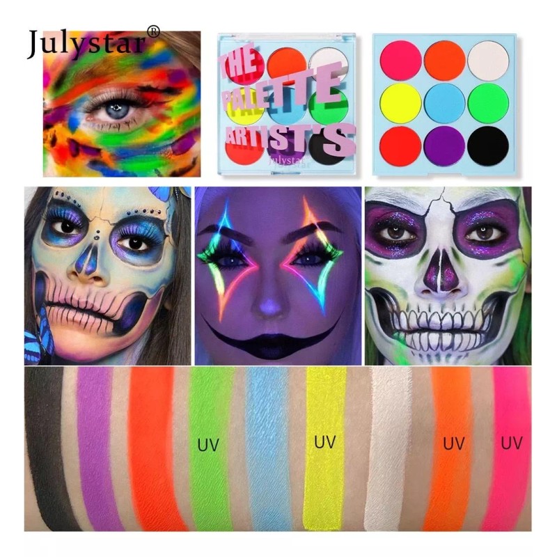 Fit Colors Lindo Kit Maquillaje Neon Brilla En La Oscuridad