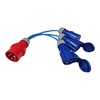 UK Made 3-Phase to 230V 16Amp 3-Way Break-Out Cable CEE