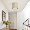 Rustic Flush Mount Ceiling Light, Farmhouse Wood Cage Semi Flush