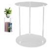 Clear Acrylic Plant Stand Round Top Corner Holder Planter Flower