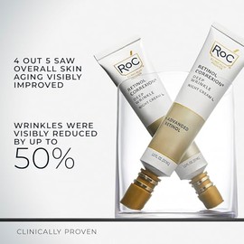RoC Retinol Correxion Crema de noche antienvejecimiento antiarrugas profundas, hidratante facial diario con manteca de karit, cido gliclico y...      