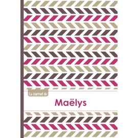 Le carnet de Maëlys: Le carnet de Maëlys - Lignes, 96p, A5 - Motifs Violet Gris Taupe