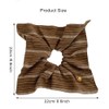 3 Pcs Square Hair Scrunchies Boho Striped Square Elastic Hair