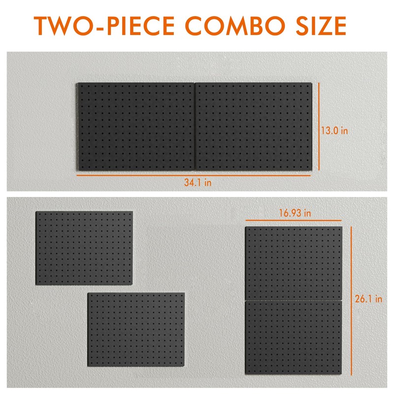 G.CORE Heavy Duty Metal Pegboard Organizer - Wall Storage Steel