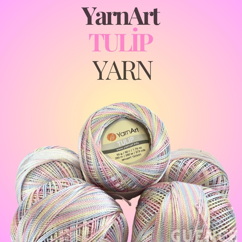 Variegated Pastels - Yarn Art Tulip Size 10 Microfiber Thread