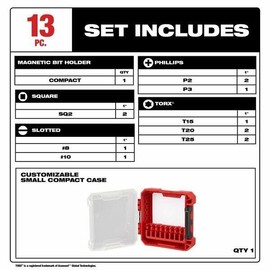 for Milwaukee Tool 48-32-4035 Driver Bit Set
