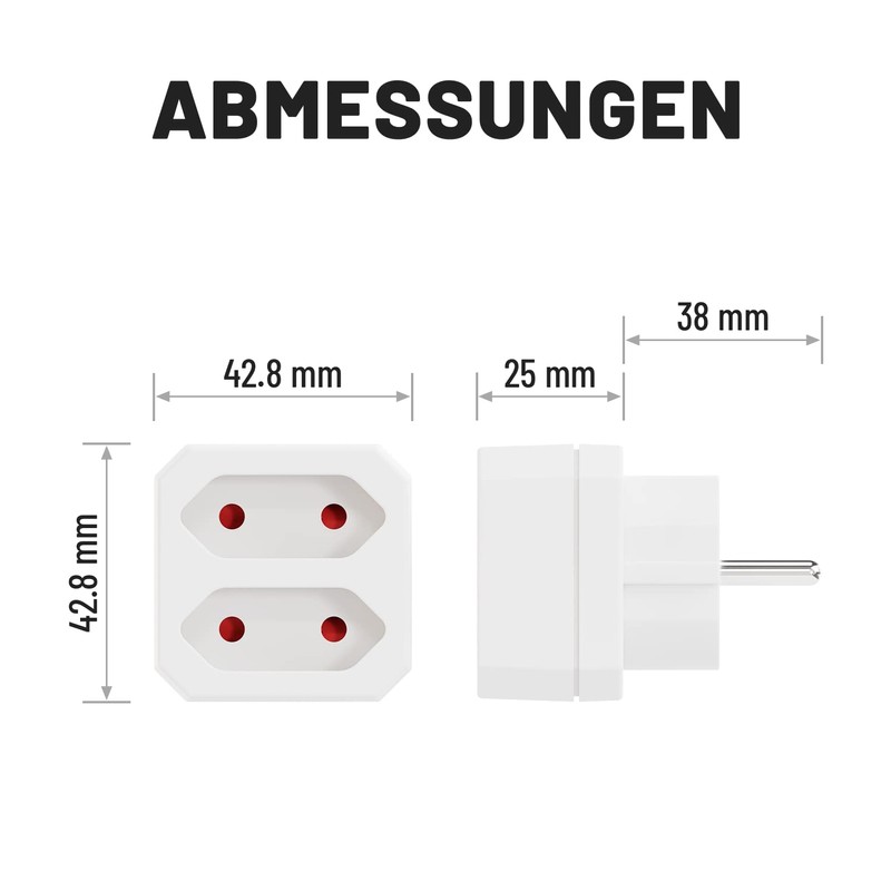 Greate 3 x Double Plug for Socket 2-Way up to