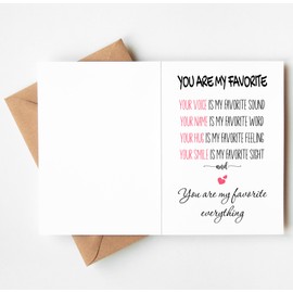 TRIDECOR Valentines Day Card, Anniversary, Engagement Card for Him, Her, Husband, Wife, Girlfriend, Boyfriend - 5x7 inch Folded Card include Envelope, Sticker - Blank Inside, Sweet Quote on Front Card