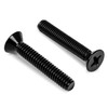 #8-32 x 2 Black Countersunk Flat Head Machine Screws, Electrical