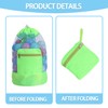 Yharnamite Beach Toy Backpacks, Foldable Mesh Drawstring Backpack Portable Large