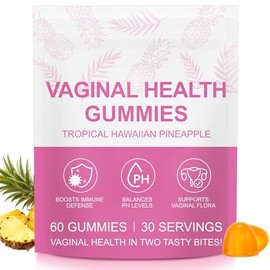 Premium Feminine Balance Gummies - Hawaiian Pineapple PH Balance Gummies for Women of All Ages, Support Women’s Health & Wellness - Immune Support - Vegan & Gluten-Free 60PCS