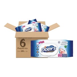 Toallitas Humedas Dody´s Caja Con 6 Paquetes De 120pz C/u