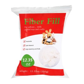 Zxiixz 350g Polyester Fill, Pillow Stuffing, Recycled Polyester Fiber, High Resilience Stuffing for Pillow Filling, Dolls DIY and Home Decoration Projects(12oz)