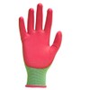 Digz Women's Stretch Knit Garden Gloves with Polyurethane Coating, Green/Pink,