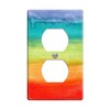 1 Gang Single Duplex Wall Plate Horizontal Rainbow Stripe Light