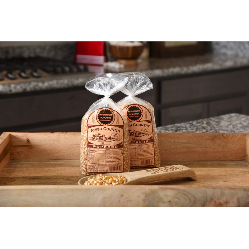 Amish Country Popcorn | 2-2 lb Bags | Mushroom Popcorn